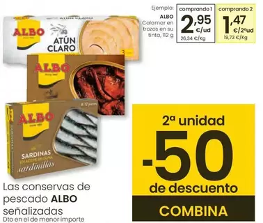 Oferta de Albo - Calamar En Trozos En Su Tinto  por 2,95€ en Eroski