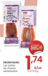 Oferta de Eroski Basic - Las Sartas De Chorizo  por 1,74€ en Eroski