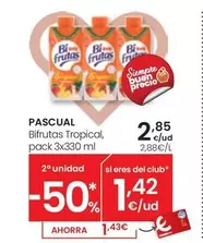 Oferta de Pascual - Bifrutas Tropical por 2,85€ en Eroski