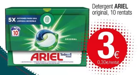 Oferta de Ariel - Detergent Original por 3€ en Condis