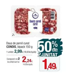 Oferta de Condis - Daus De Pernil Curat por 2,99€ en Condis