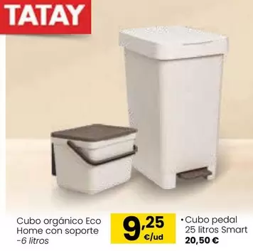 Oferta de Tatay - Cubo Organico Eco Home Con Soporte por 9,25€ en Eroski