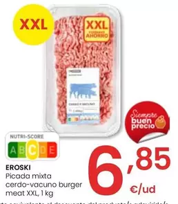 Oferta de Eroski - Picada Mixta Cerdo-vacuno Burger Meat Xxl por 6,85€ en Eroski