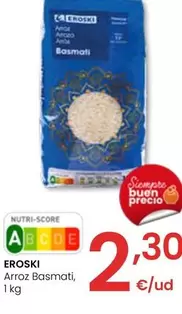 Oferta de Eroski - Arroz Basmati por 2,3€ en Eroski