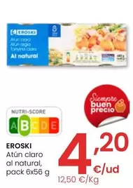 Oferta de Eroski - Atun Claro Al Natural por 4,2€ en Eroski