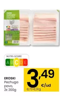 Oferta de Eroski - Pechuga De Pavo por 3,49€ en Eroski