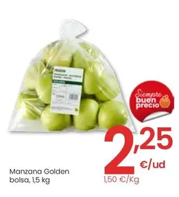 Oferta de Manzana Golden Bolsa por 2,25€ en Eroski