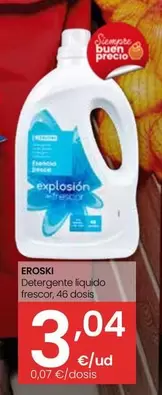 Oferta de Eroski - Detergente Liquido Fresco por 3,04€ en Eroski