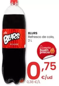 Oferta de Blurs - Refresco De Cola por 0,75€ en Eroski