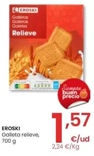 Oferta de Eroski - Galleta Relleve por 1,57€ en Eroski