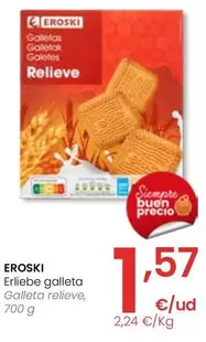 Oferta de Eroski - Galleta Relleve por 1,57€ en Eroski