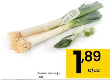 Oferta de Puerro Manojo por 1,89€ en Eroski