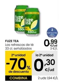 Oferta de Fuze Tea - Los Refrescos De Té  por 0,99€ en Eroski