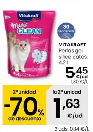 Oferta de Vitakraft - Perlas Gel Silice Gatos por 5,45€ en Eroski