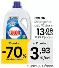 Oferta de Colon - Detergente Gel por 13,09€ en Eroski