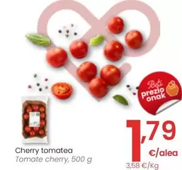 Oferta de Tomate Cherry por 1,79€ en Eroski