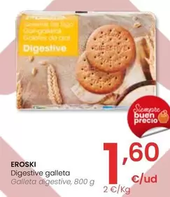 Oferta de Eroski - Galleta Digestive por 1,6€ en Eroski