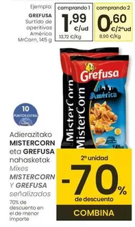 Oferta de Grefusa - Surtido De Aperitivos America por 1,99€ en Eroski