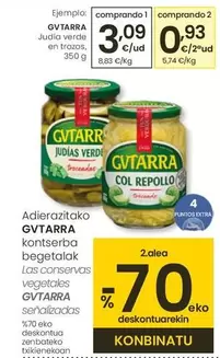 Oferta de Gvtarra - Judía Verde En Trozos por 3,09€ en Eroski