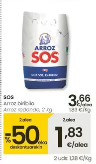 Oferta de Sos - Arroz Redondo por 3,66€ en Eroski