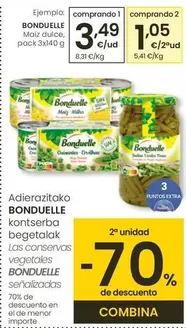 Oferta de Bonduelle - Maiz Dulce por 3,49€ en Eroski