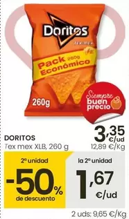 Oferta de Doritos - Tex Mex Xlb por 3,35€ en Eroski