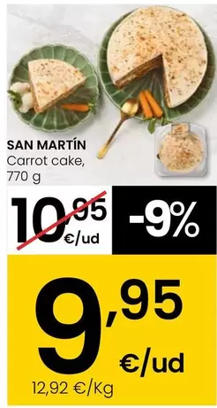 Oferta de San Martin - Carrot Cake por 9,95€ en Eroski