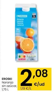 Oferta de Eroski - Naranja Sin Azucar por 2,08€ en Eroski