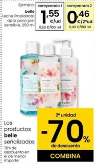 Oferta de Belle - Leche Limidado Aproxa Piel Sensibile por 1,55€ en Eroski