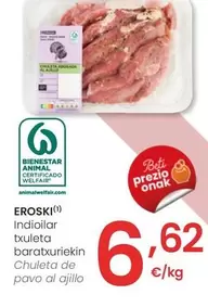 Oferta de Eroski - Chuleta De Pavo Al Ajillo por 6,62€ en Eroski