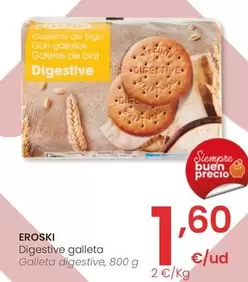 Oferta de Eroski - Galleta Digestive por 1,6€ en Eroski