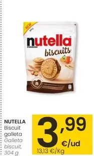 Oferta de Nutella - Galleta Biscuit por 3,99€ en Eroski