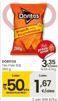 Oferta de Doritos - Tex Mex Xlb por 3,35€ en Eroski