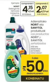 Oferta de Norit - Detergente Delicado Máquina por 4,15€ en Eroski