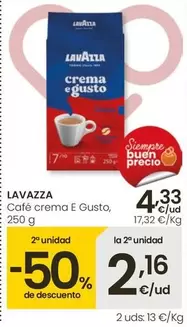 Oferta de Lavazza - Café Crema E Gusto por 4,33€ en Eroski