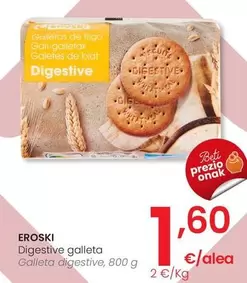 Oferta de Eroski - Galleta Digestive por 1,6€ en Eroski