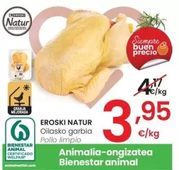 Oferta de Eroski - Pollo Limpio por 3,95€ en Eroski