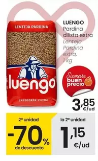 Oferta de Luengo - Lenteja Pardina Extra por 3,85€ en Eroski