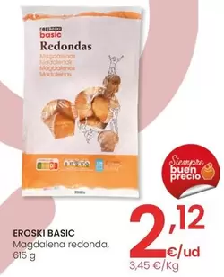 Oferta de Eroski - Basic Magdalena Redonda por 2,12€ en Eroski