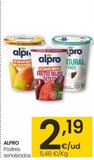 Oferta de Alpro - Postres Senalizadas por 2,19€ en Eroski