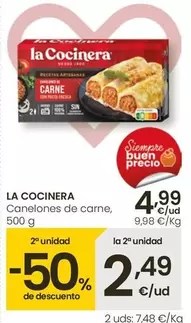 Oferta de La Cocinera - Canelones De Carne por 4,99€ en Eroski