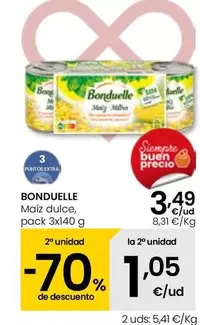 Oferta de Bonduelle - Maiz Dulce por 3,49€ en Eroski