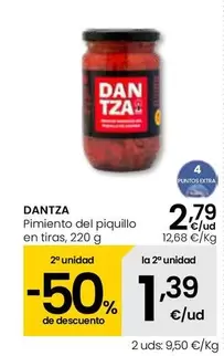 Oferta de Dantza - Pimiento Del Piquillo En Tiras por 2,79€ en Eroski