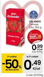 Oferta de Orlando - Tomate Frito por 0,99€ en Eroski