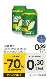 Oferta de Fuze Tea - Los Refrescos De Te por 0,99€ en Eroski