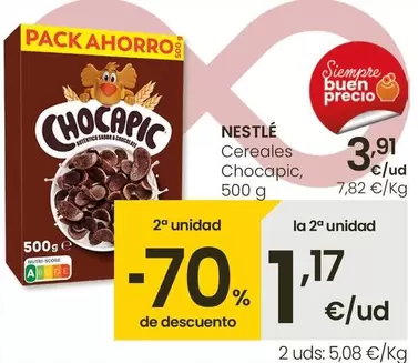 Oferta de Nestlé - Cereales Chocapic por 3,91€ en Eroski