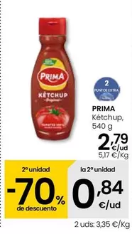 Oferta de Prima - Ketchup por 2,79€ en Eroski