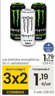 Oferta de Monster - Las Bebidas Energeticas por 1,79€ en Eroski