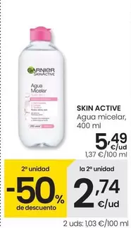 Oferta de Garnier - Skin Active Agua Micelar por 5,49€ en Eroski