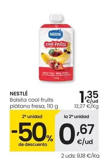 Oferta de Nestlé - Bolsita Cool Fruits Platano Fresa por 1,35€ en Eroski